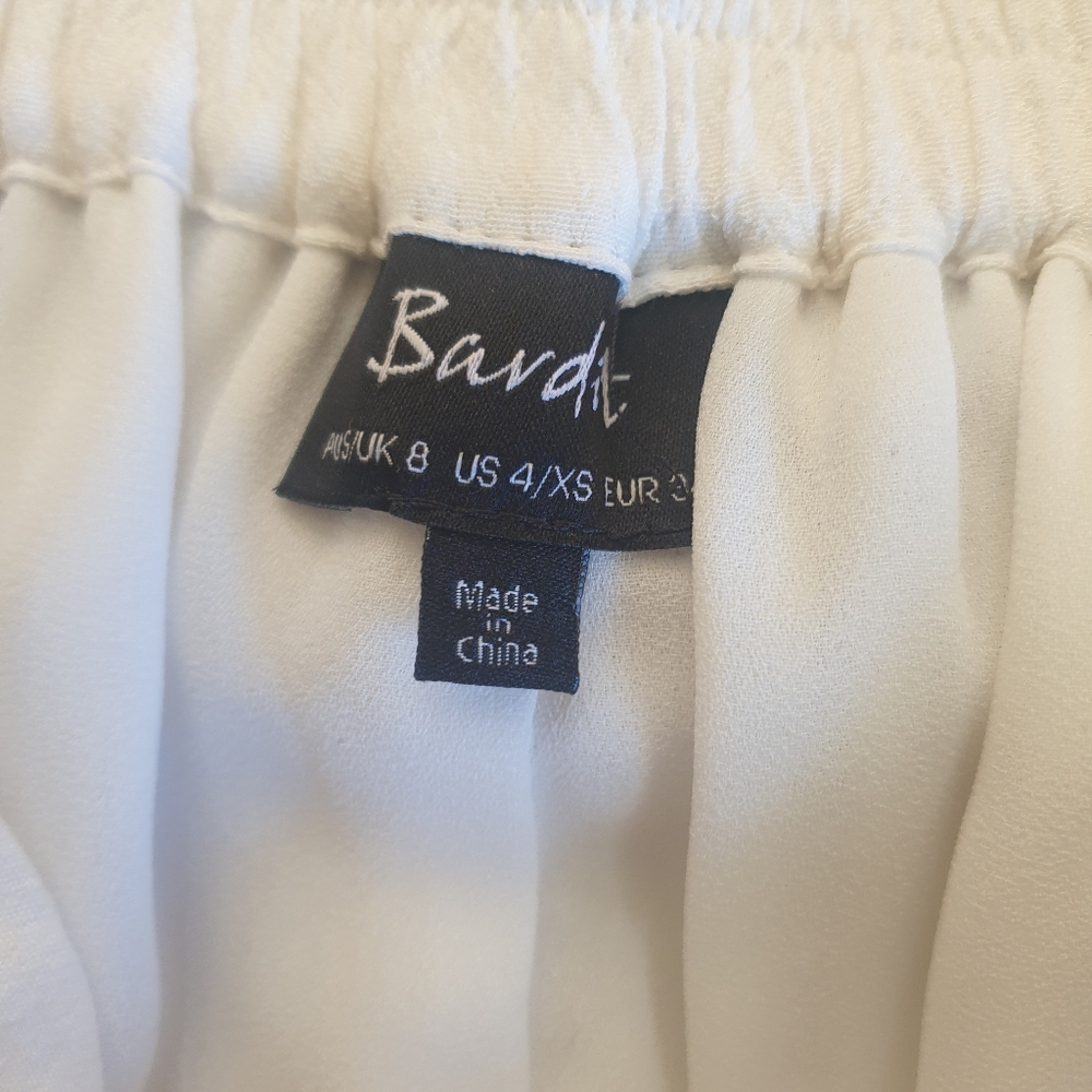 BARDOT Linda ruffle pant flares ivory size 8 RRP $99.99 - Picture 5 of 6